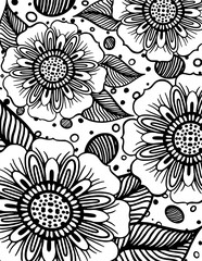 Mandala flower coloring page