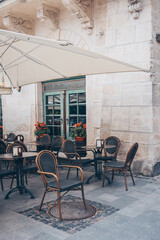 Cozy cafe in the city of Lviv