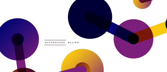 Abstract background. Round dots connected by lines. Trendy techno business template for wallpaper, banner, background or landing