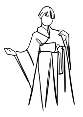 Japanese Girl, Kimono