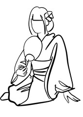 Japanese Girl, Kimono