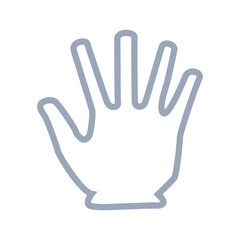 Line drawing icon of palm
