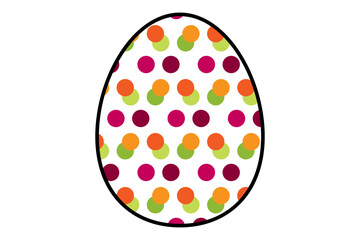 set of easter eggs on white