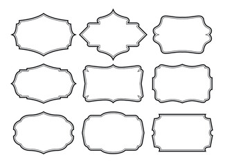 Fototapeta premium Set of frames border design vintage