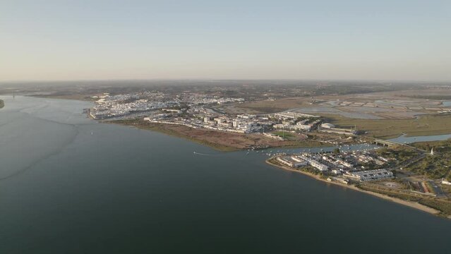 Spanish city of Ayamonte on the mouth of Guadiana River, Huelva, Spain