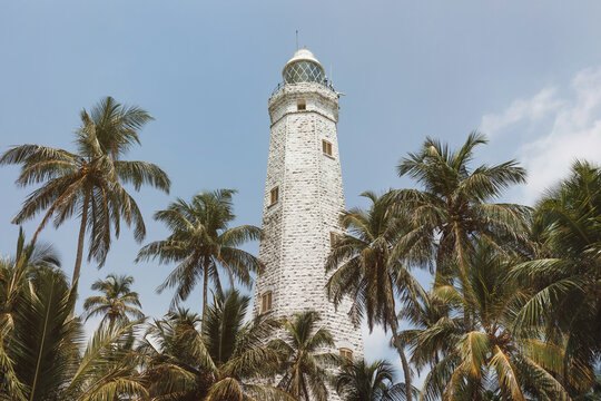 Dondra lighthouse - the highest lighthouse on the island, Sri Lanka, near the city of Matara. High quality photo