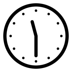 A simple clock face that shows 11:30