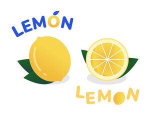 lemon Fruit slice vector