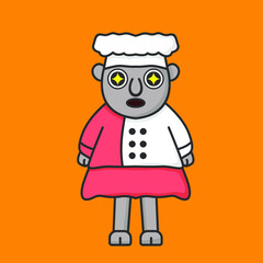 Vector illustration of cute rhino premium animal