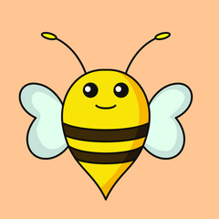 Vector cute bee animal premium illustration