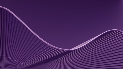 Abstract bright background - 3d render. Modern minimal design for wallpapers, presentations, tech. Curved polygonal wave from lines and grids.	
