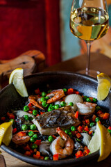 Fried sea bass steak