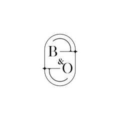 BO line simple initial concept with high quality logo design