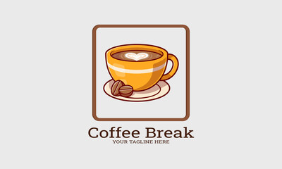 Coffee break coffee shop logo template vector illustration sweet coffee logo 