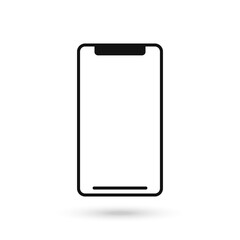 Mobile phone flat design icon.
