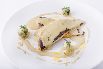 Fried mackerel with sauce