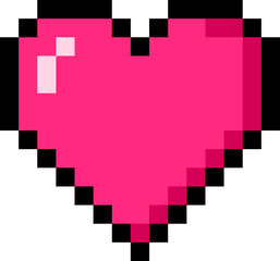 Pixel Heart Icon Pink