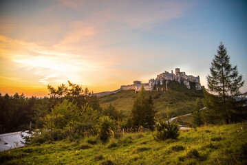 Fototapeta na wymiar Historic castle in Slovakia, Spis castle. Travel in Europe.