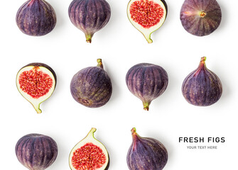 Fig fruits creative layout.