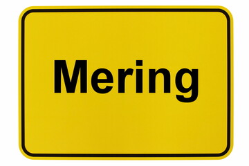 Illustration eines Ortsschildes von Mering in Bayern