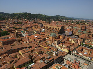 Fototapeta na wymiar panorama dalla Torre degli Asinelli, Bologna, Italia