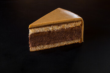 A piece of chocolate cake