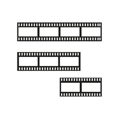Movie tape. Edge frame. Vector illustration. Stock image.