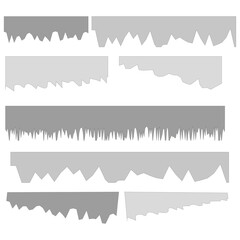 Strips of torn paper. Grunge texture. Vector illustration. Stock image.