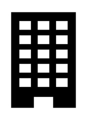 ビルのシルエット黒アイコン