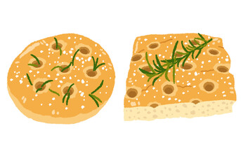 フォカッチャのイラスト