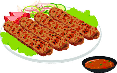 シークカバブのイラスト