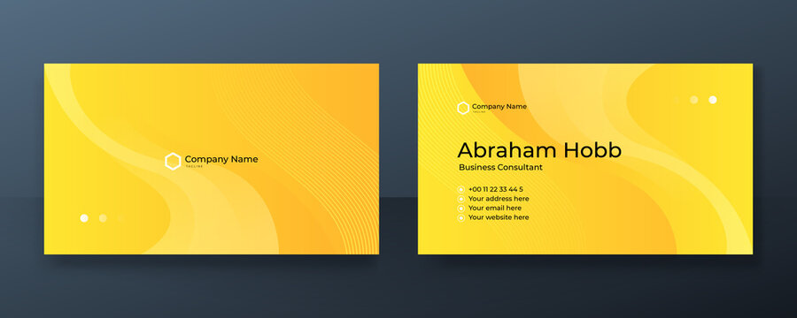 Modern Orange Yellow Business Card Design Template