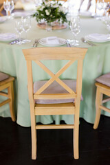 Table setting and flower composition