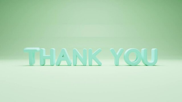 Thank you. Text Animation Footage 3D