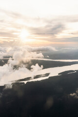 Amazon jungle from above in guyana south america