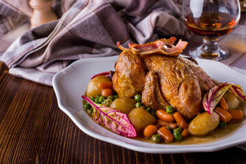 Fried chicken carcass
