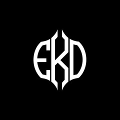 EKO letter logo. EKO best black background vector image. EKO Monogram logo design for entrepreneur and business.
 - obrazy, fototapety, plakaty