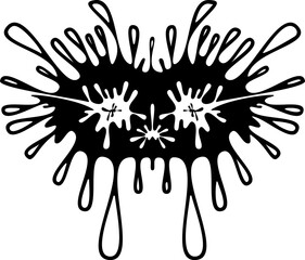 Obraz premium Tribal Mask - Mask Shapes Symbol, Mask Silhouette Stencil