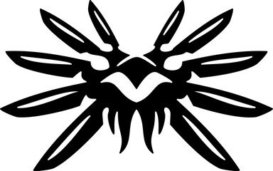 Tribal Mask - Mask Shapes Symbol, Mask Silhouette Stencil