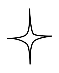 Hand Drawn Star Sign. Vector illustration
