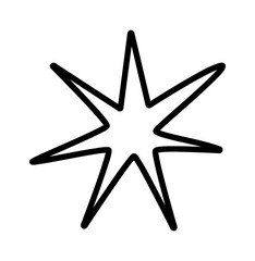 Obraz premium Hand Drawn Star Sign. Vector illustration