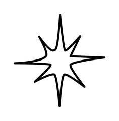 Obraz premium Hand Drawn Star Sign. Vector illustration