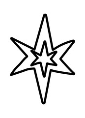 Hand Drawn Star Sign. Vector illustration