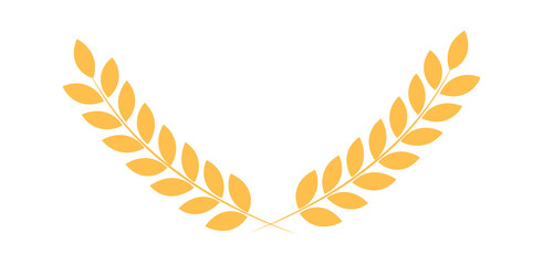 Fototapeta premium Wheat wreath element. Vector illustration