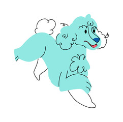 Funny Cute Dog. Vector illustration