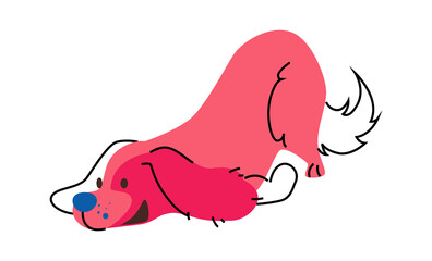 Funny Cute Dog. Vector illustration