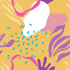 vector teenage seamless neon pattern naive style