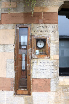 Barometer, Thermometer and Baragraph outside Winchester Guildhall