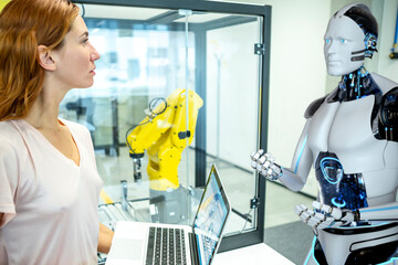 Industrial Robotic Engineer And Humanoid Robot