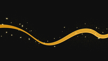 Golden wave with shiny and glitter effect